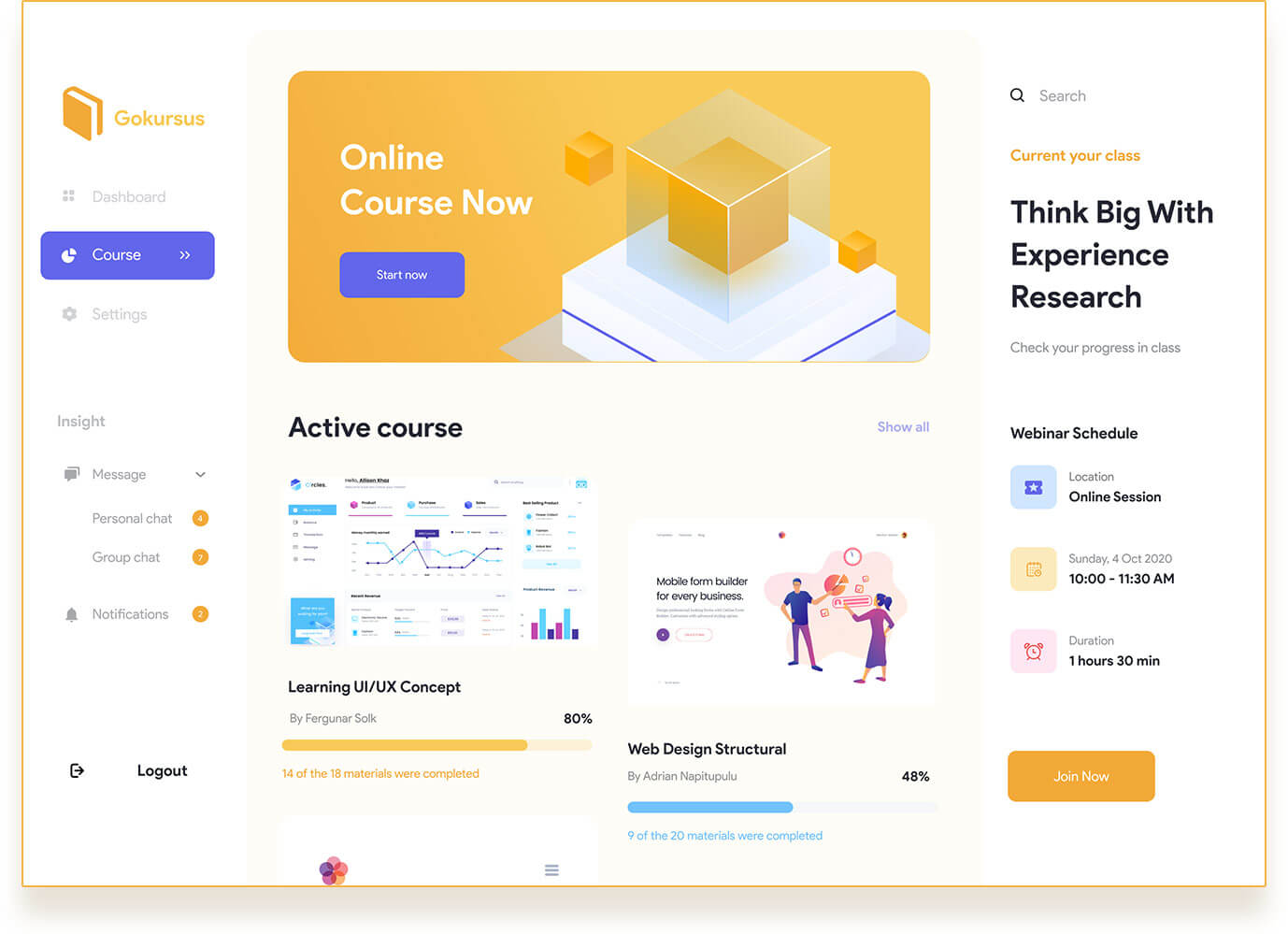 Online Course Admin Template